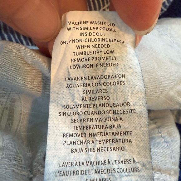 Dickies Striped Blue & white stretch denim Women's Shorts size 9/29 EUC - Picture 9 of 11